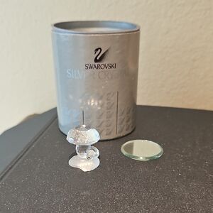 Retired Swarovski Silver Crystal Mushroom Figurine